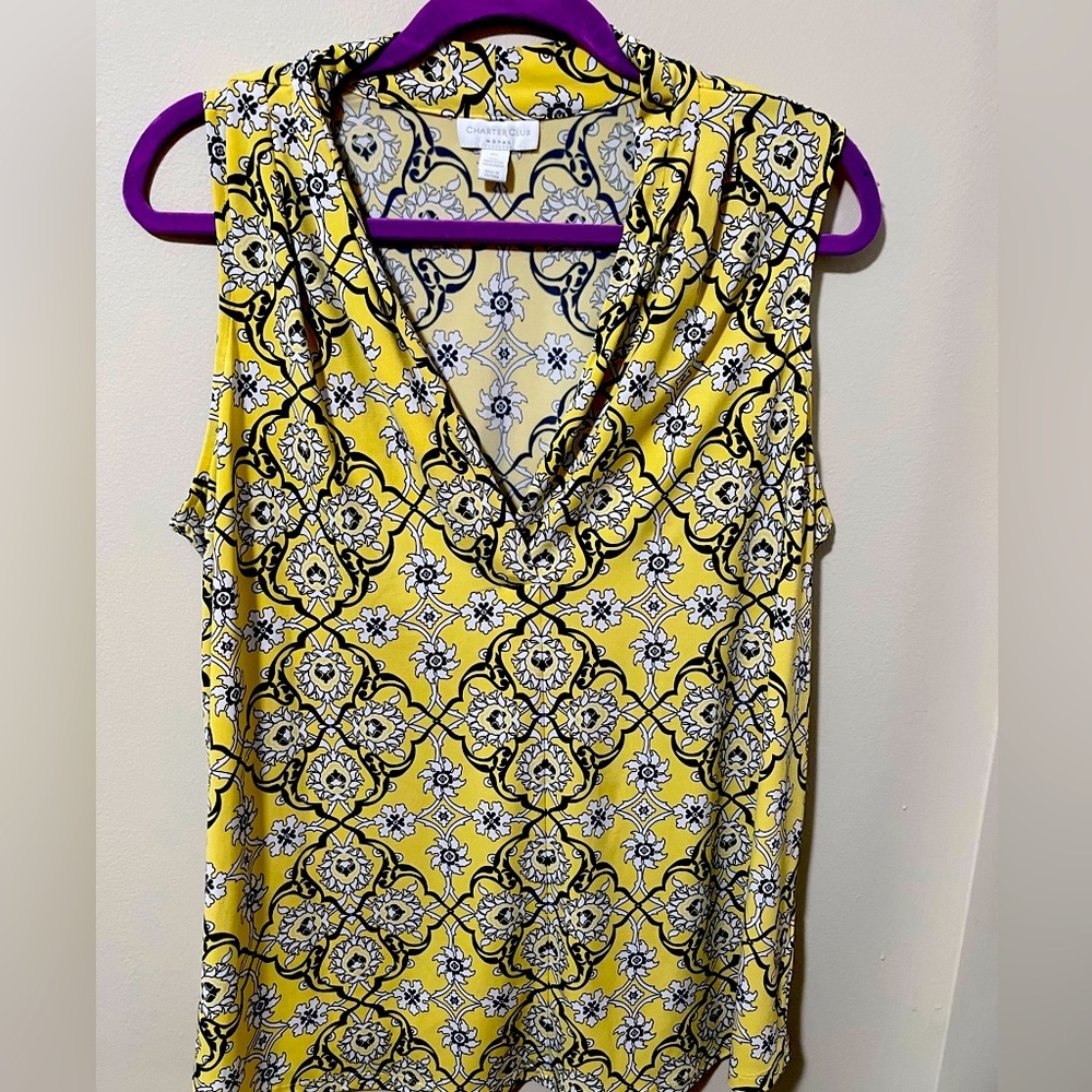 Pretty yellow top size OX - Picture 1 of 1